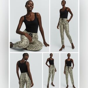 Tart Black and Tan Snake Print Pants